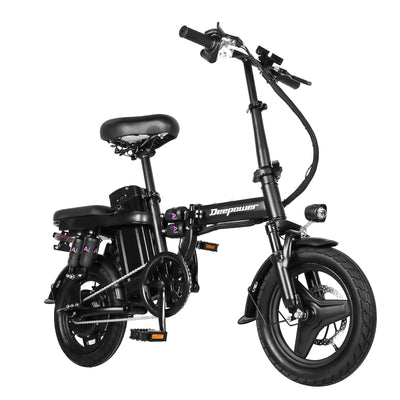 DEEPOWER Klappbares Elektrofahrrad, Elektrofahrrad, 48V 30Ah herausnehmbarer Akku, 90-135 KM PAS Meilenzahl, 250W Motor, Doppelscheibenbremsen, Citybike für Erwachsene (30Ah)