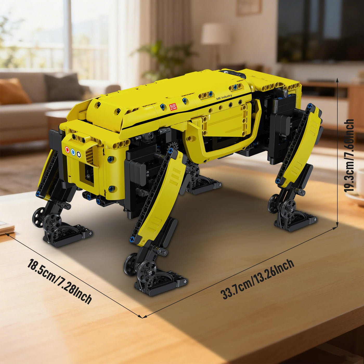 Mould King 15066 Technik Mechanischer Hund Bausteine Modell, 936 Teile Ferngesteuerte Roboter Hundespielzeug Bausatz, Klemmbausteine Bauset als Spielzeug/Geschenk