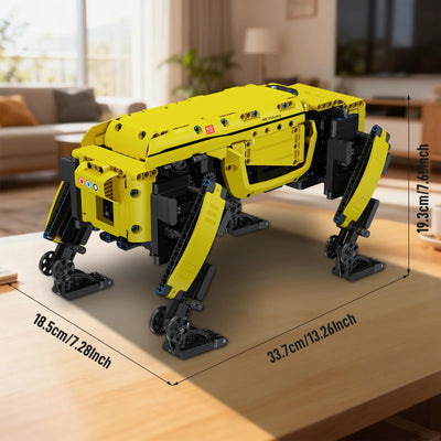 Mould King 15066 Technik Mechanischer Hund Bausteine Modell, 936 Teile Ferngesteuerte Roboter Hundespielzeug Bausatz, Klemmbausteine Bauset als Spielzeug/Geschenk