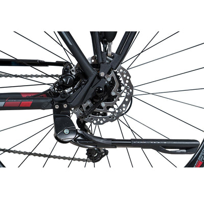 Airtracks Herren Trekking Fahrrad 28 Zoll Trekkingbike TR.2830 Trekkingrad Bike City 24 Gang Shimano ALIVIO RD-M3100 SGS Kettenschaltung Nabendynamo Schwarz Matt - Herren 56cm Körpergröße 175-185cm