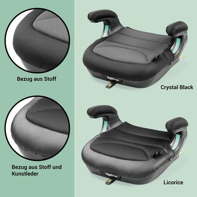 Peg Perego Viaggio Shuttle Autositz, Auto-Sitzerhöhung mit ISOFIX für Kinder von 125 bis 150 cm (6-12 Jahre), 22-36 kg, Crystal Black