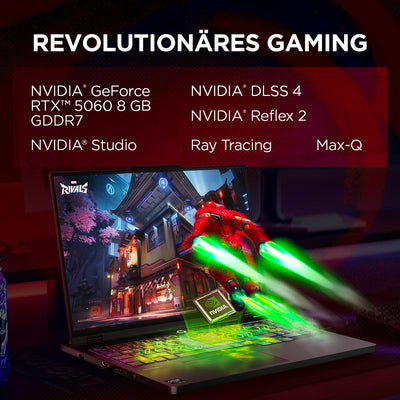 Lenovo Legion Pro 5 16ADR10 Gaming AI Laptop | 16" WQXGA 165 Hz OLED Display | NVIDIA GeForce RTX 5060 | AMD Ryzen 7 | 32GB RAM | 1TB SSD | Win11 | QWERTZ | Eclipse Black | 3 Monate GamePass