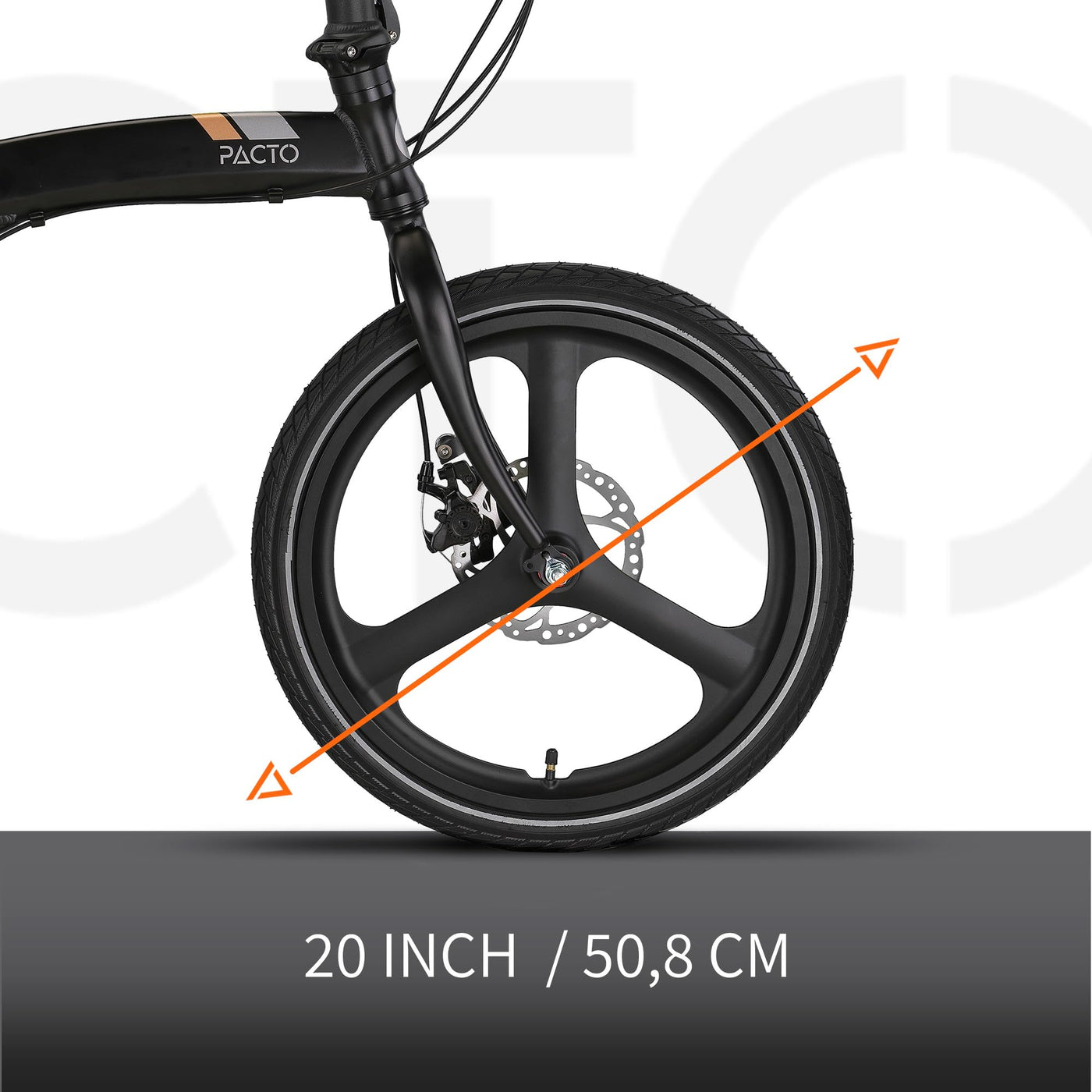 PACTO Two Klapprad 20 Zoll mit Schnelles Faltsystem (10 Sek), Aluminiumrahmen, Leichtgewicht (13KG), Shimano 6 Gänge, Doppelscheibenbremse und LED-Licht (Schwarz)