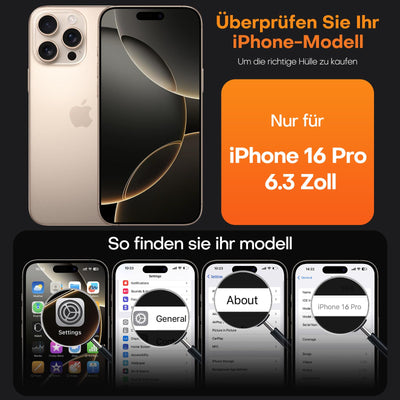 TAURI 5 in 1 für iPhone 16 Pro hülle, Handyhülle für iPhone 16 Pro Case, [Kompatibel mit MagSafe] [Vergilbt Nicht] Schlanke, Stoßfeste Telefon Hülle - Magnetisch Transparent