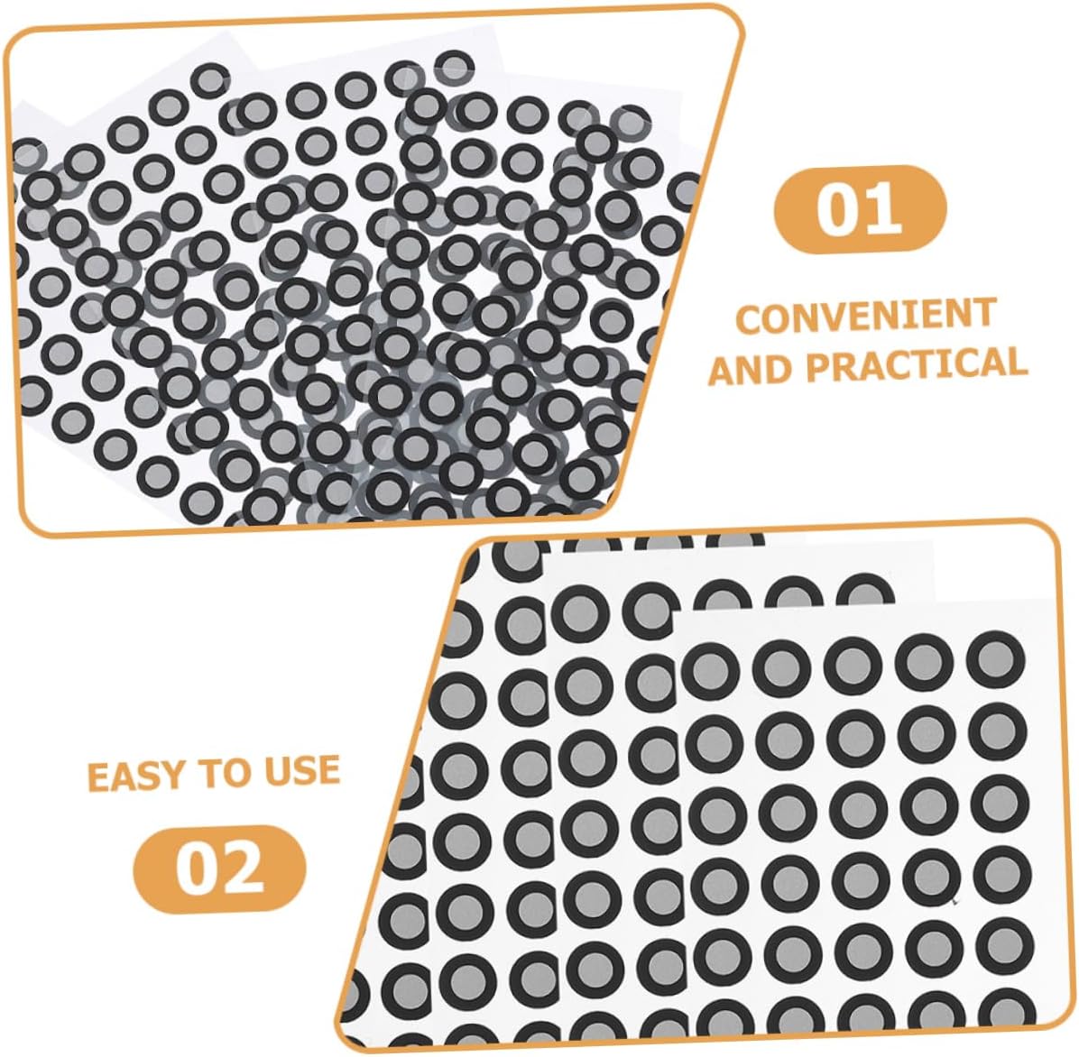Mikikit 20 Blätter Reflektierende Folie Für Den Scanner Logo-Aufkleber Scan-markierungsaufkleber Reflexionsmarker Zum Scannen Bezugsmarkierungspunkt Zubehör Das Haustier Verdicken 3D