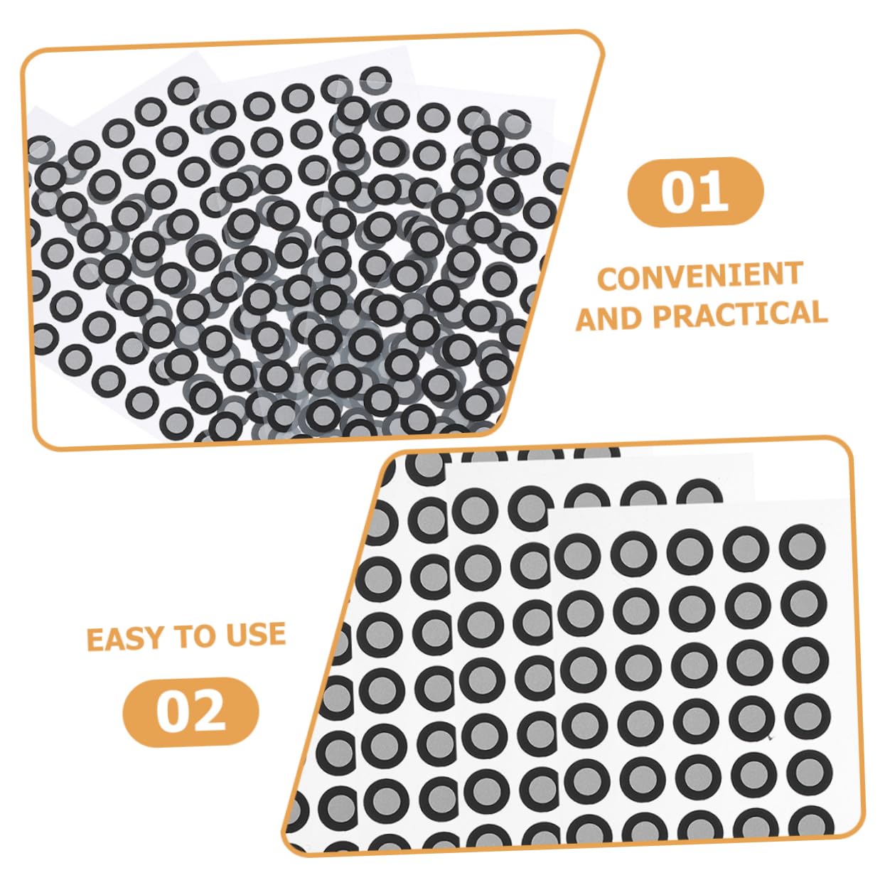 Mikikit 20 Blätter Reflektierende Folie Für Den Scanner Logo-Aufkleber Scan-markierungsaufkleber Reflexionsmarker Zum Scannen Bezugsmarkierungspunkt Zubehör Das Haustier Verdicken 3D