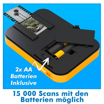 KLIM K2 Mobile Film Scanner 35mm + NEU + Positiv- & Negativ- Dia Scanner + Fotoscanner zum digitalisieren + Diascanner + Deine eigene Entwicklungsstation zu Hause + Dias selbst digitalisieren