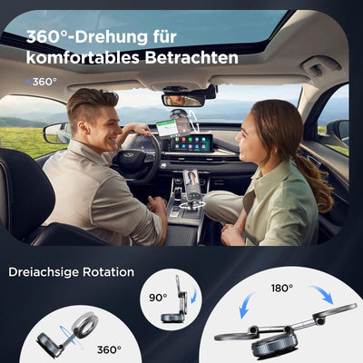 MSXTTLY Vakuum Magnetischer Handyhalterung Auto für Magsafe Autohalterung, 2025 Upgraded Vmag-S1 Handyhalterung Auto Magnet für Alle Handys, 360° Drehbar, Schwarz