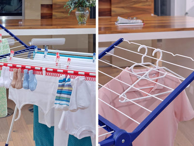 Leifheit Standtrockner Pegasus 200 Solid Deluxe Mobile mit 20 m Trockenlänge, Wäscheständer für lange Wäsche, Flügelwäschetrockner mit Kleiderbügelstangen