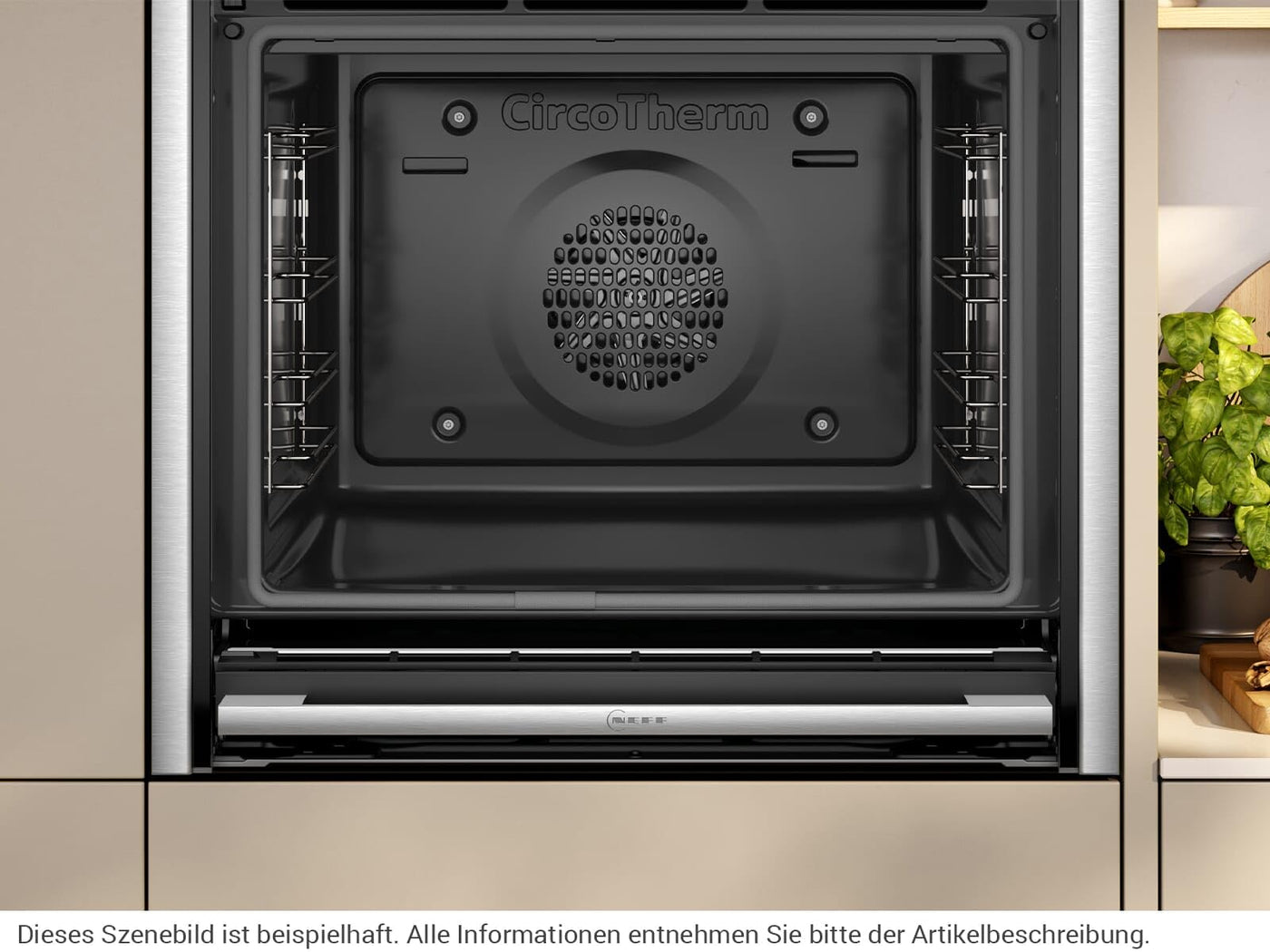 NEFF B54CR71N0, N 70, Smarter Einbau-Backofen, 60x60 cm, Made in Germany, Pyrolyse, Optimaler Zugriff mit Slide&Hide, Full Touch TFT-Display, Air Fry Funktion, Automatikprogramme, Soft Open, Edelstahl