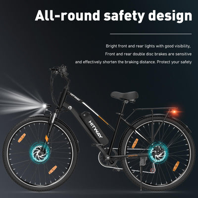 HITWAY E Bike 28 Zoll, Elektrofahrrad Pedelec für Damen und Herren, E-Fahrrad mit 36V 12Ah Wechselakku, 250W Motor, 7 Gang Schaltung, Citybike Electric Bike Ebike Reichweite bis zu 35-90km