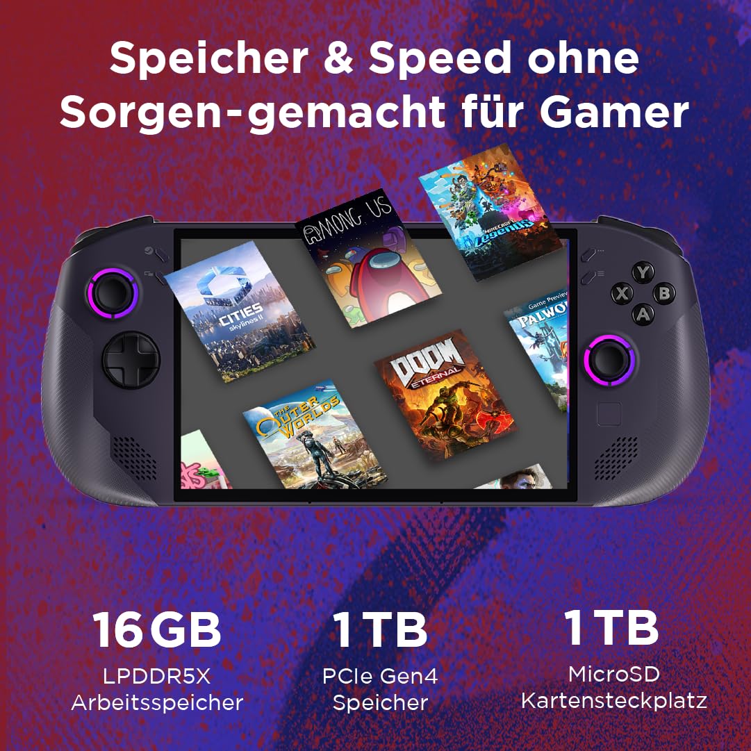 Lenovo Legion Go S Gaming Konsole | 8" WUXGA Display | AMD Ryzen Z2 Go | 16GB RAM | 1TB SSD | AMD Radeon Grafik | SteamOS | Nebula Nocturne schwarz