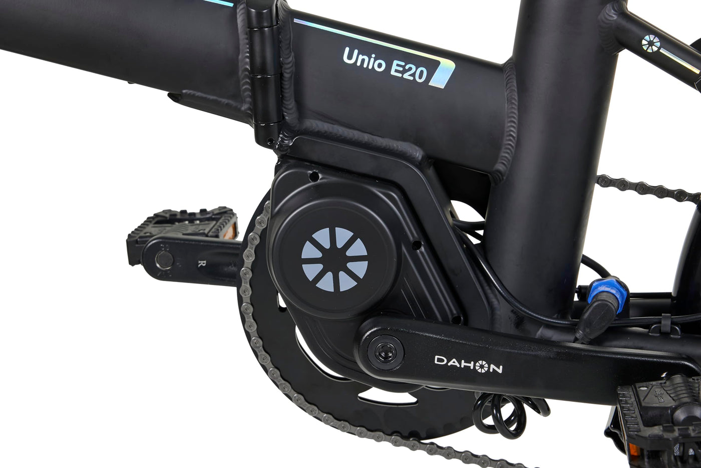 DAHON Unio E20 E-Bike Faltrad Elektrofahrrad 20 Zoll 36V/200W Mittelmotor Sattelrohr-Akku 9-Gang-All-Terrain E-Bike 36V 9.5AH Batteriezellen,