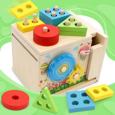 COOLJOY Montessori Spielzeug Ab 1 Jahr | Holzspielzeug Motorikspielzeug Ab 1 Jahr | 8-IN-1 STEM Geschenk Für Jungen Und Mädchen 2 3 4 Jahren