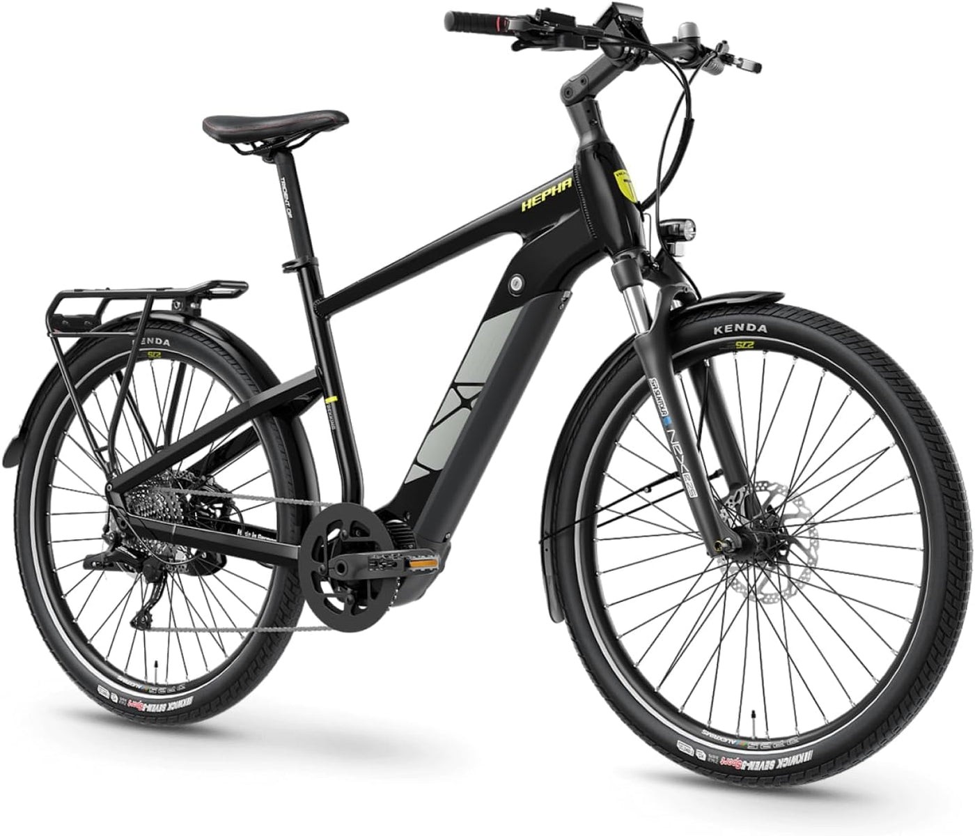 HEPHA E-Bike Trekking 7 Long Range LTD, 80Nm Mittelmotor (Upgrade AUF 100NM) Pedelec, Elektrofahrrad 708Wh Akku (bis zu 200KM), 10-Gang, APP, Unisex, 27,5 Zoll(Highstep, Schwarz, L-52cm)