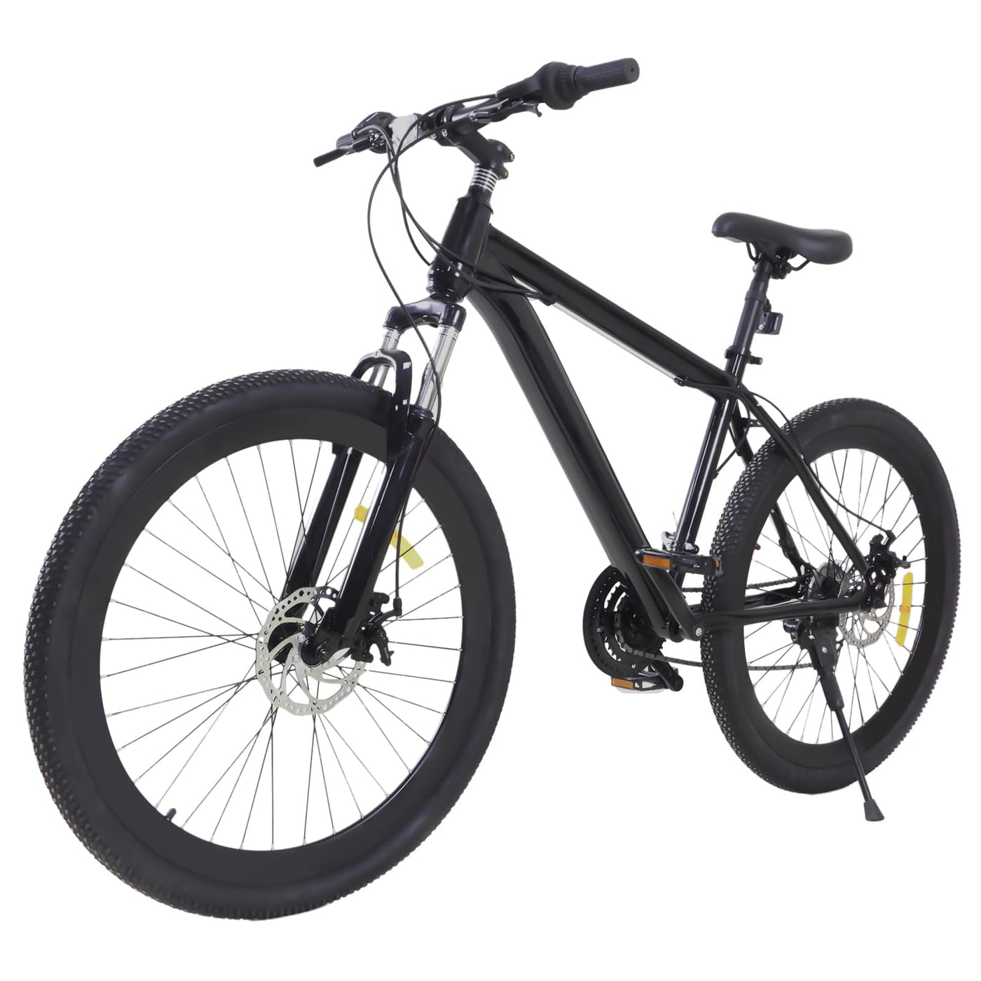 Queeucaer 26" MTB Mountain-Bike,26 Zoll Fahrrad,Rad Vollfederung Mountain,21 Gang Fahrräder,Rennrad Bike Mountainbike Jugendfahrrad, Große Fußstütze, Schwarz, Geeignete Höhe165-185cm