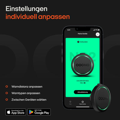 OOONO CO-Driver NO2 [NEUES Modell 2024] - Optimierter CO-Driver fürs Auto - Warnt vor Blitzern und Gefahrenstellen - Wiederaufladbar - LED-Anzeige - CarPlay & Android Auto kompatibel, Normal