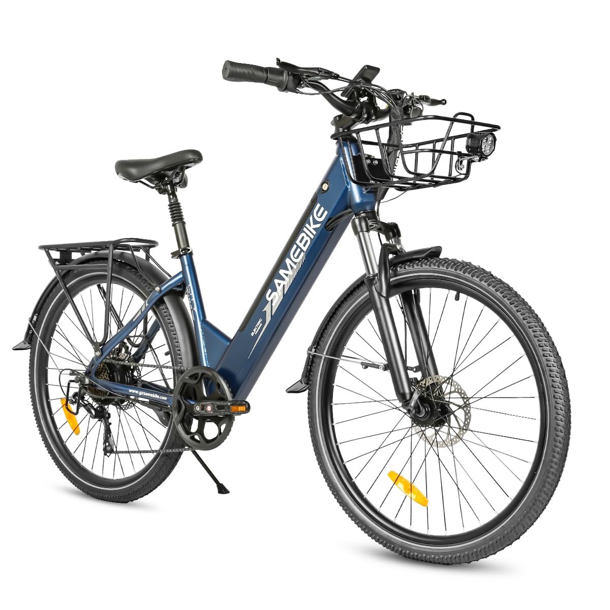 SAMEBIKE Neue Modelle Elektrofahrrad für Männer und Frauen, 26 x 2.1 Zoll Fat Tyre, 36 V 15 Ah Elektrofahrrad, 7 Gangschaltung (blau)