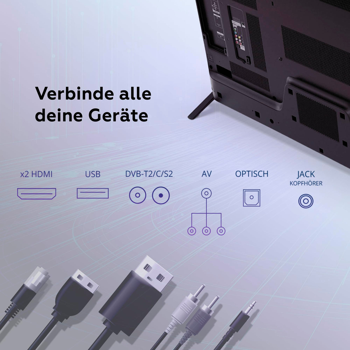 TD Systems - 32 Zoll Smart TV, Android GTV 14, HD DVB-T2/C/S2 Television, Modell 2025, Fernseher mit 2 Jahren Garantie - PRIME32C21GLE