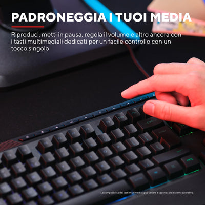 Trust Gaming GXT 836 Evocx Tastiera Gaming Layout Italiano QWERTY