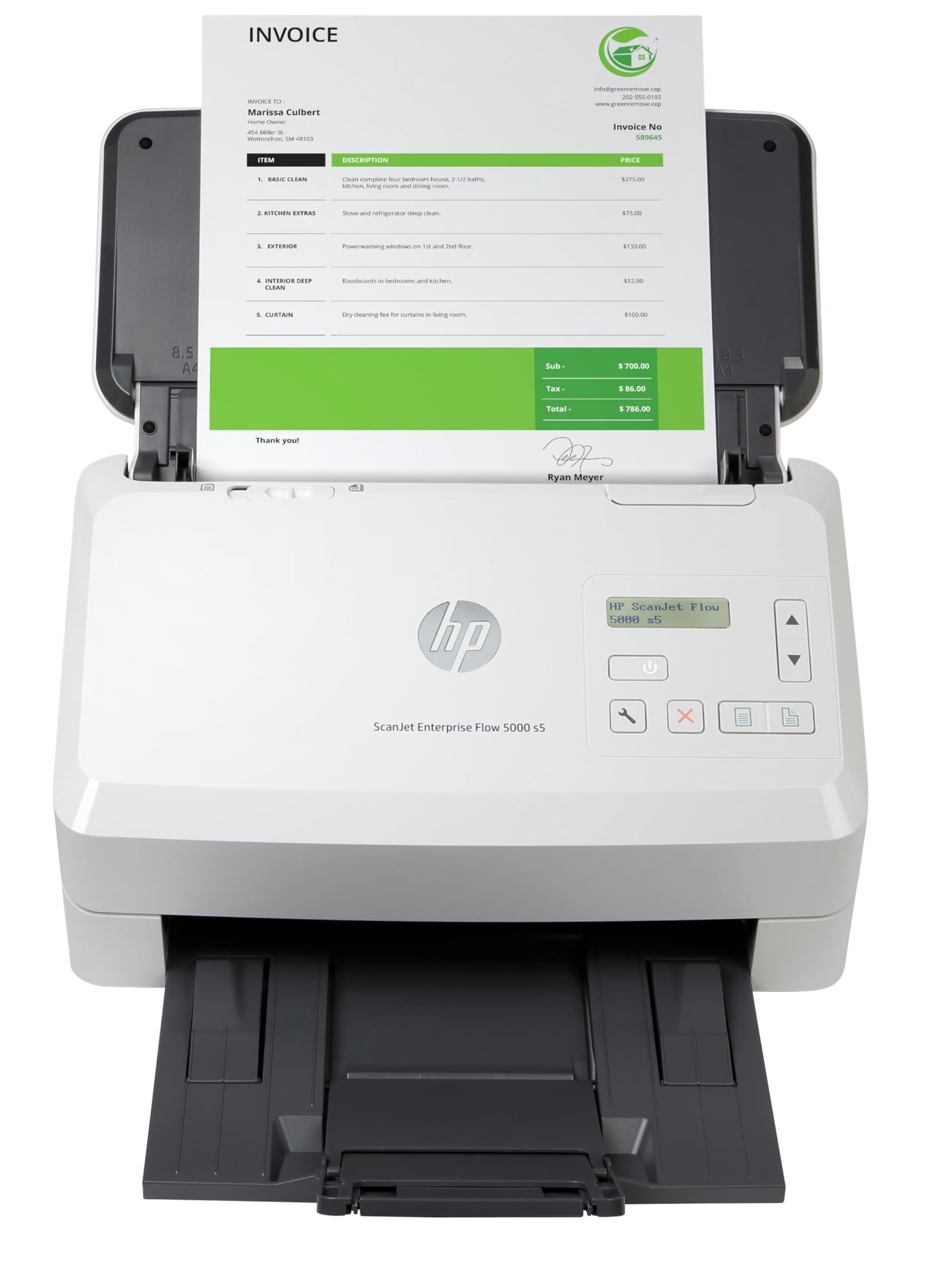 HP ScanJet Enterprise Flow 5000 s5, Scanner, Einzelblattzufuhr, 80-Blatt ADF, USB, bis zu 7.500 Seiten täglich