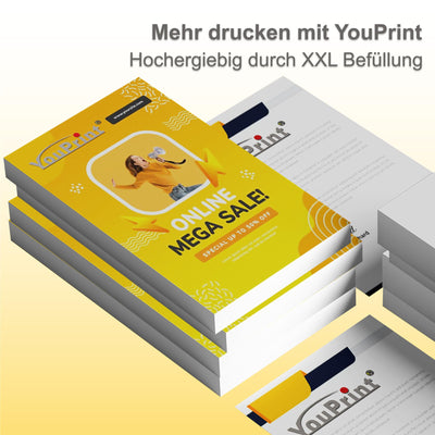 YouPrint Bundle TS6351a Multifunktionsgerät (Drucker, Scanner, Kopierer) mit 10 kompatiblen YouPrint Druckerpatronen passend für Canon 580 581 XXL