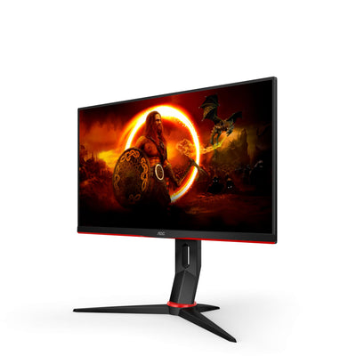 AOC Gaming Q24G2A - 24 Zoll QHD Monitor, 165 Hz, 1 ms MPRT, FreeSync Premium, G-Sync comp, (2560x1440, HDMI, DisplayPort) schwarz/rot