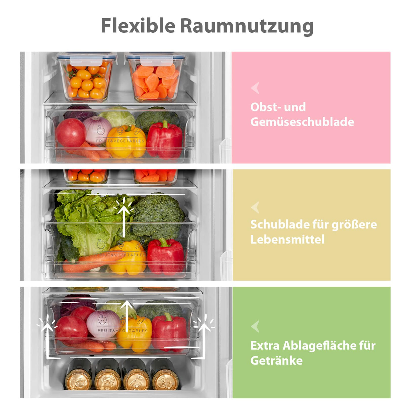 Comfee RCB169DS3 Kühlschrank mit Gefrierfach 150cm Höhe/Kühl-/Gefrierkombination Freistehend/Low Frost/174L/leise Kühlgefrierkombi 38dB/Einstellbare Kühlschranktemperatur/LED-Licht/156 kWh/Jahr/Silber