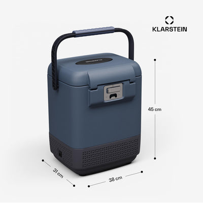 Klarstein SwiftFrost 12L Kompressor Kühlbox mit Gefrierfach – tragbare elektrische Kühlbox, LED-Anzeige, Dual Power (12 V/230 V), –20 °C bis 20 °C, ECO- und MAX-Modus, ideal für Camping und Auto
