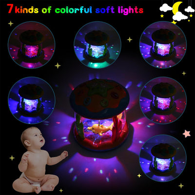 Baby Spielzeug Mädchen Junge Drehender Projektor 12 18 Monate mit Musik/Licht Kinderspielzeug ab 1 2 jahr Kinder Babyspielzeug Geschenk Frühes Lernen für Kleinkind