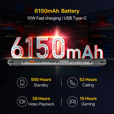 UMIDIGI Bison X10S Outdoor Handy Ohne Vertrag Günstige,6150mAh Akku 6.53 Zoll FHD+ Display Android 11 4GB+32GB/256GB Erweiterbar Outdoor Handy OTG/GPS