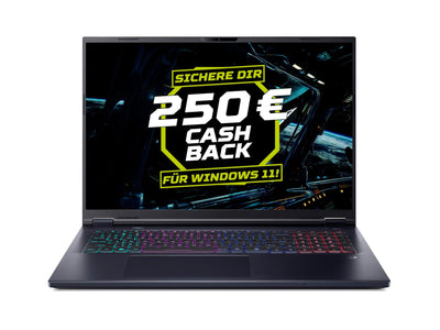 Acer Predator Helios Neo 18 AI (PHN18-72-95WL) Gaming Laptop 13 Tops, 18" WQXGA IPS 240Hz Display, Intel Core Ultra 9 275HX, 32 GB RAM, 1 TB SSD, NVIDIA GeForce RTX 5070, Windows 11, QWERTZ Tastatur