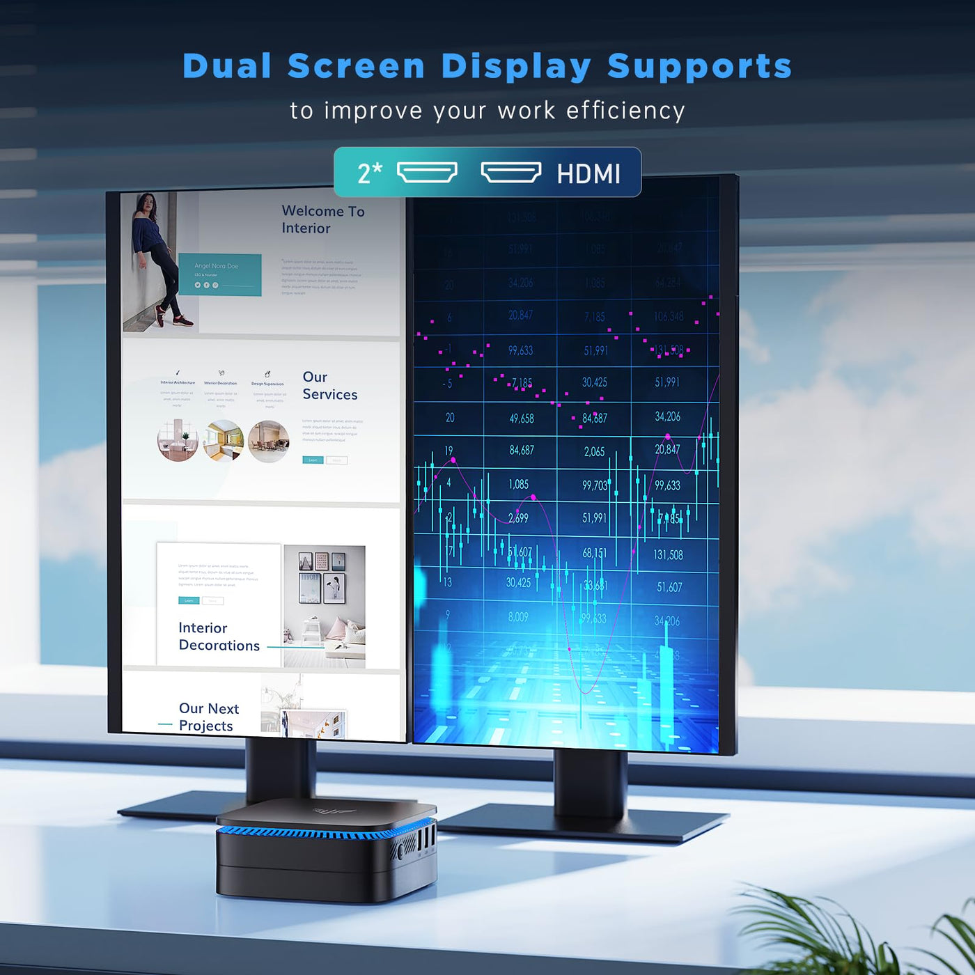 NiPoGi Mini PC Ιntel 12. Gen Alder Lake-N N100(Bis zu 3.4GHz) 16GB DDR4/1024GB M.2 SSD,Mini Desktop PC Dualband-WiFi/BT 4.2/RJ45,Mini Computer 4K@60HZ UHD Dual Display, Micro PC für Büro/Unterhaltungs