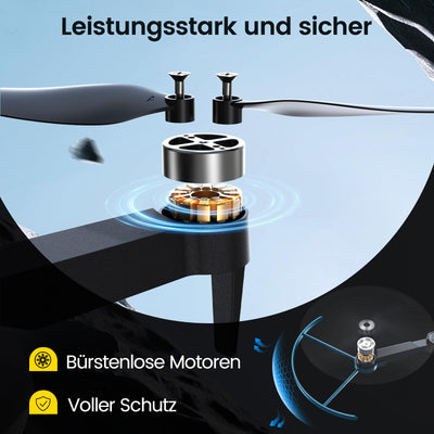 DEERC Drohne mit Kamera 1080P für Kinder, RC Quadrocopter D75 faltbar mit Wifi Übertragung, Lange Flugzeit,Bürstenloser Motor,Höhenhaltung,One Key Start Drohnen Spiel Geschenk für Anfänger Jungend, C0