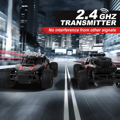 Ferngesteuertes Auto Offroad für Junge draußen mit 2-Akku 70 Minuten 1:16 Maßstab RC Buggy 25KM/H 2,4 GHZ Funkfernsteuerung Rennwagen Crawler Truck Geländewagen Car Spielzeug (klassisch)