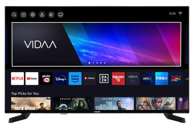 Telefunken Fernseher 43 Zoll Smart TV VIDAA D43U790B2CW 4K Fernseher UHD, HDR TV mit Dolby Vision, Triple-Tuner und 6 Monate HD+ inkl., LED TV schwarz