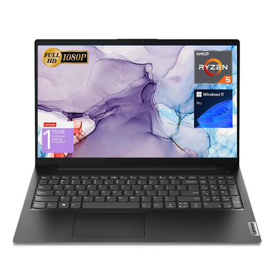 Lenovo V15 39,6 cm (15,6 Zoll) FHD Display, AMD Ryzen 5 5500U Hexa-core Prozessor (Beat Intel i7-1065G7), 16GB RAM, 512GB SSD, HDMI, RJ45, Ziffernblock, WLAN, Windows 11