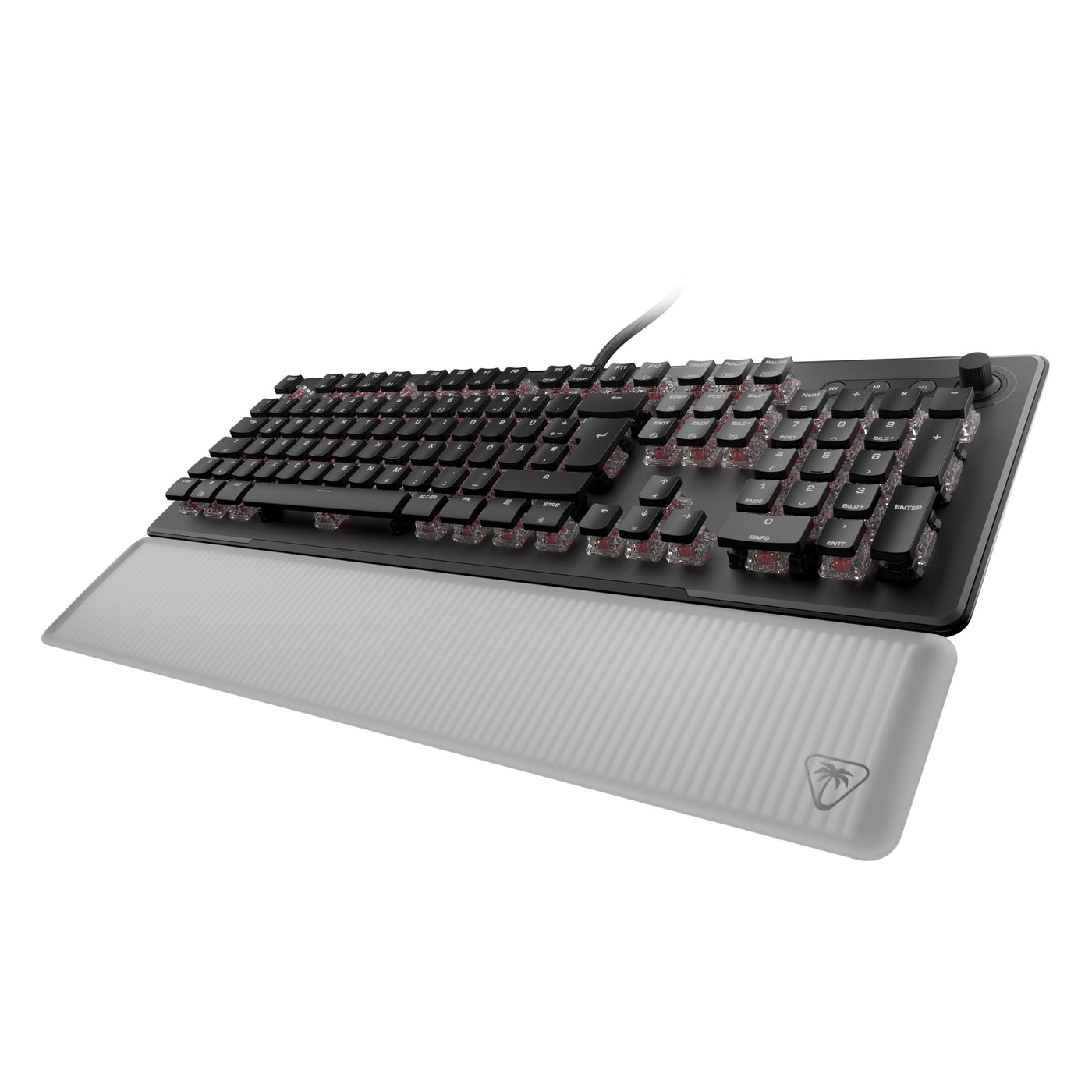Turtle Beach Vulcan II Max – Optisch-mechanische PC-Tastatur, anpassbare RGB-Beleuchtung, Handballenauflage, lineare Titan II-Schalter, Aluminiumplatte – Schwarz