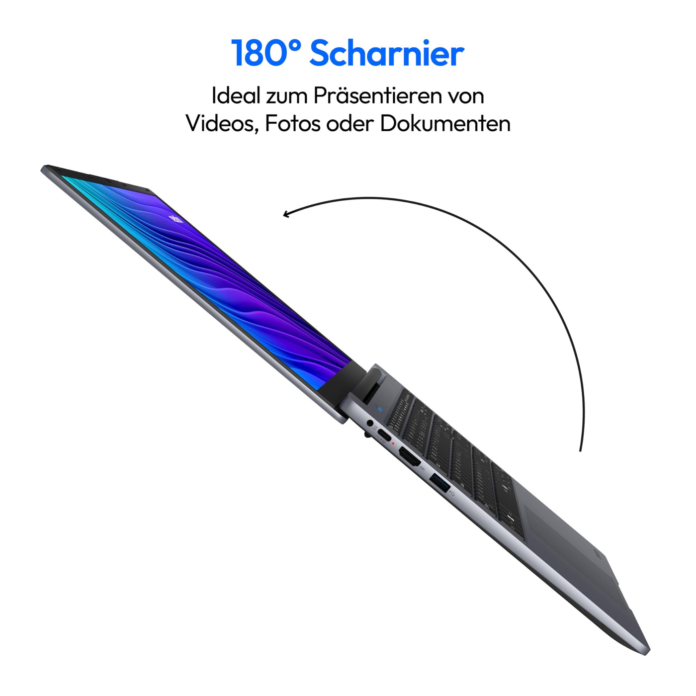 MEDION E15223 39,6 cm (15,6 Zoll) Full HD Laptop (Intel N100, 128GB PCIe SSD, Intel UHD, 4GB DDR5 RAM, WLAN, Win 11 Home S-Modus)