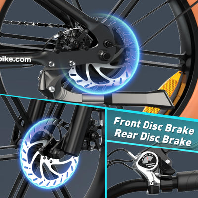 COLORWAY Elektrofahrräder –20 Zoll Offroad EBike, 250W Motor und 48V 15Ah Akku – leistungsstarkes elektrisches Pendlerfahrrad für Unisex-Erwachsene, 7-Gang, die Reichweite beträgt 45–100 km.