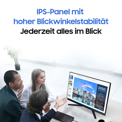 Samsung S31C Essential Monitor S24C314EAU, 24 Zoll, IPS-Panel, Full HD-Auflösung, Eco Saving Plus, AMD FreeSync, 5 ms Reaktionszeit, Bildwiederholrate 75 Hz, Schwarz