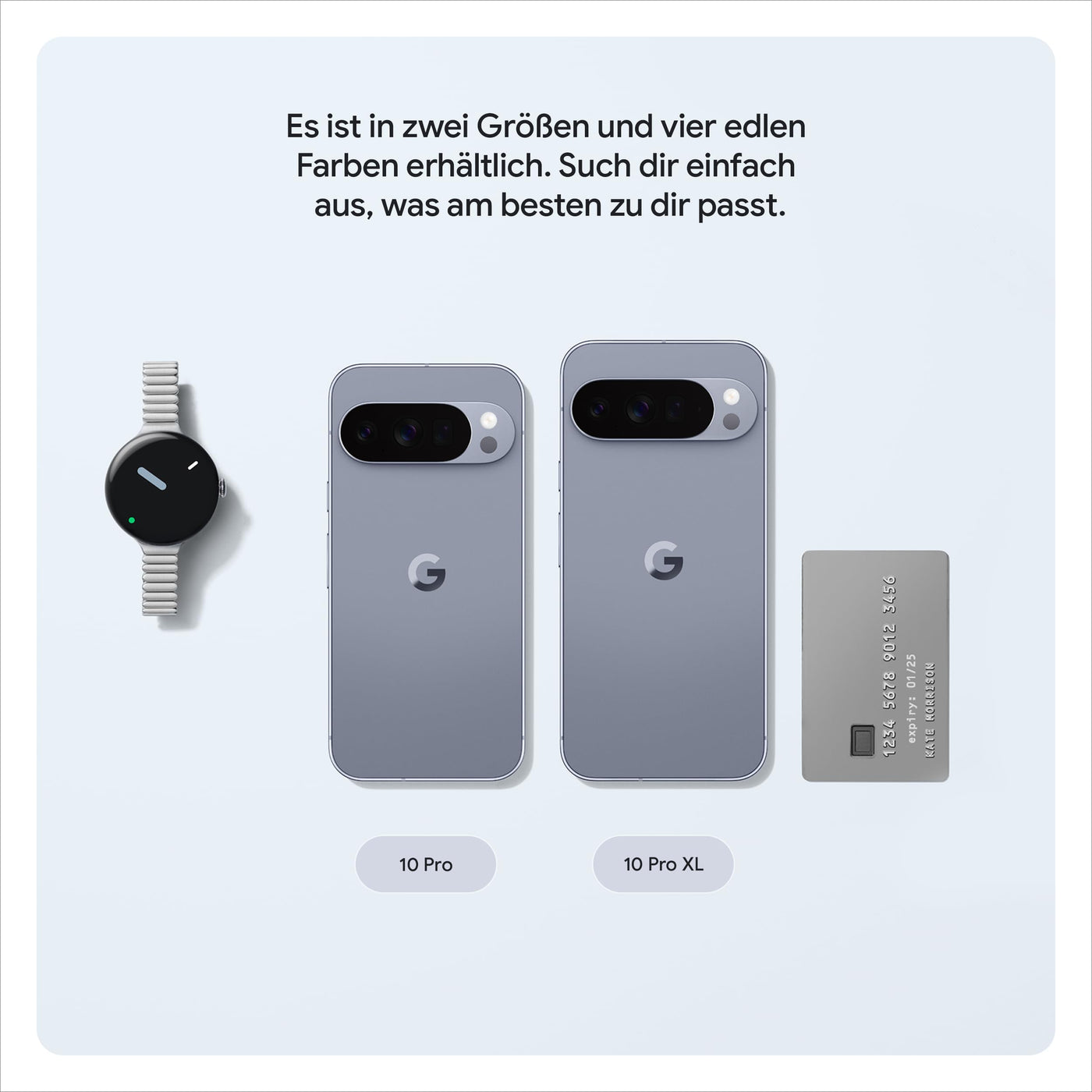 Google Pixel 10 Pro – Android-Smartphone ohne SIM-Lock, mit Gemini, Dreifach-Rückkamerasystem, mehr als 24 Stunden Akkulaufzeit und 6,3 Zoll großem Super Actua-Display – Obsidian, 1TB