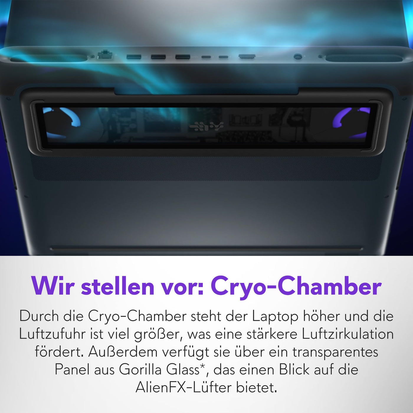 Alienware 18 Area-51 Gaming Laptop 18 Inch QHD+ 300Hz G-Sync, Intel Core Ultra 9 275HX, NVIDIA GeForce RTX 5080, 32GB DDR5 RAM, 2TB SSD, Windows 11 Home, Cryo-tech, AlienFX RGB QWERTZ - Liquid Teal