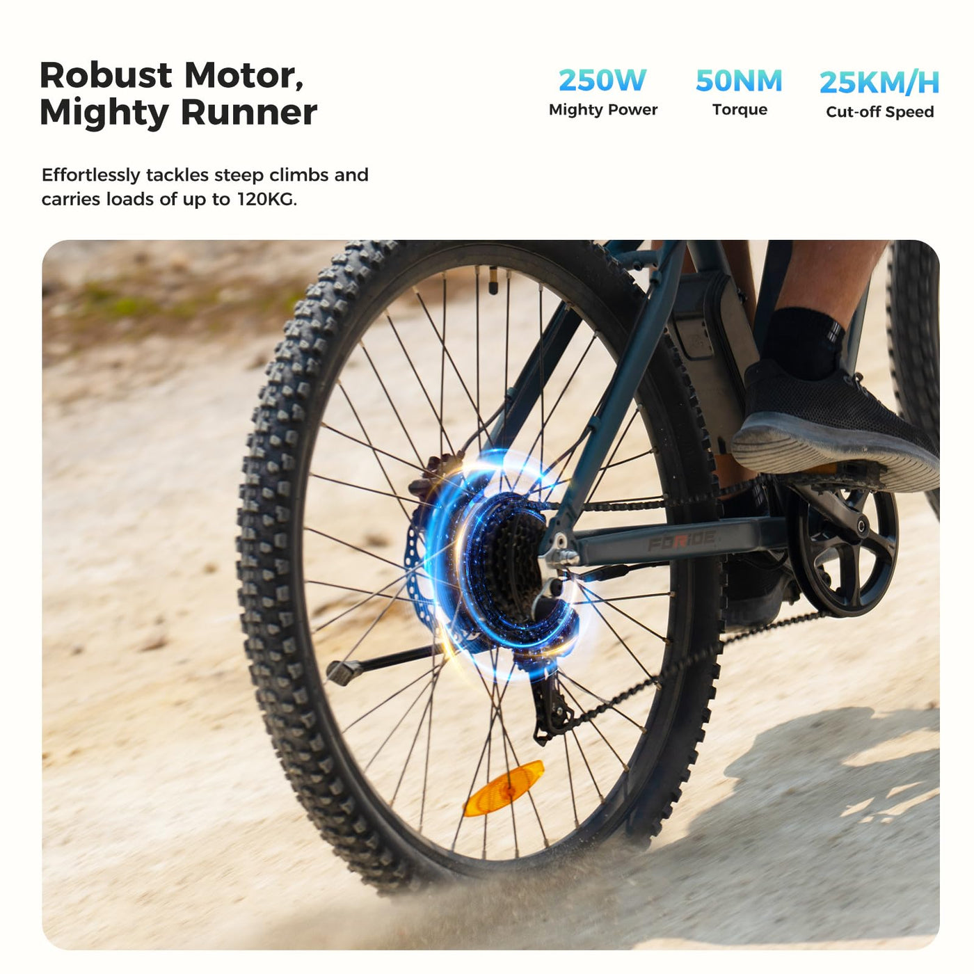 Foride Xtremer 3 29'' E-Bike für Erwachsene, Elektrofahrrad mit 48V 576Wh Akku, Hydraulische Scheibenbremse,120km Reichweite 7 Gang E Bike Herren Damen für Städtische Pendler und Fahrten im Freien