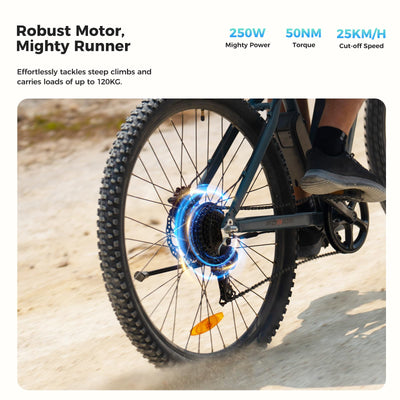 Foride Xtremer 3 29'' E-Bike für Erwachsene, Elektrofahrrad mit 48V 576Wh Akku, Hydraulische Scheibenbremse,120km Reichweite 7 Gang E Bike Herren Damen für Städtische Pendler und Fahrten im Freien