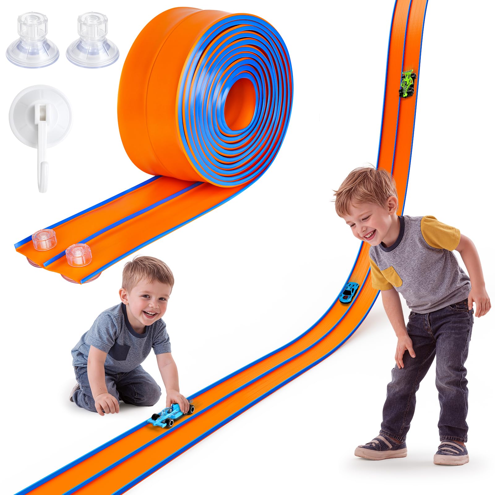 kinder autobahn spielzeug Hot Bee 4.5m Autobahn Kinder 3 4 5 6 7 Jahre, Rennbahn Rennstrecke Aut