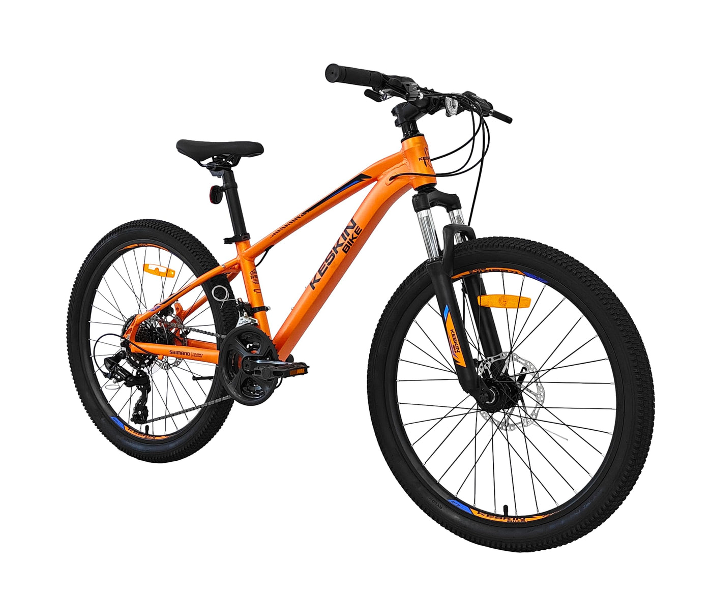 Keskin HT MTB1 24" Kinder Mountainbike – 21-Gang, 2.35" Luftreifen, Scheibenbremsen, Aluminiumrahmen, Orange