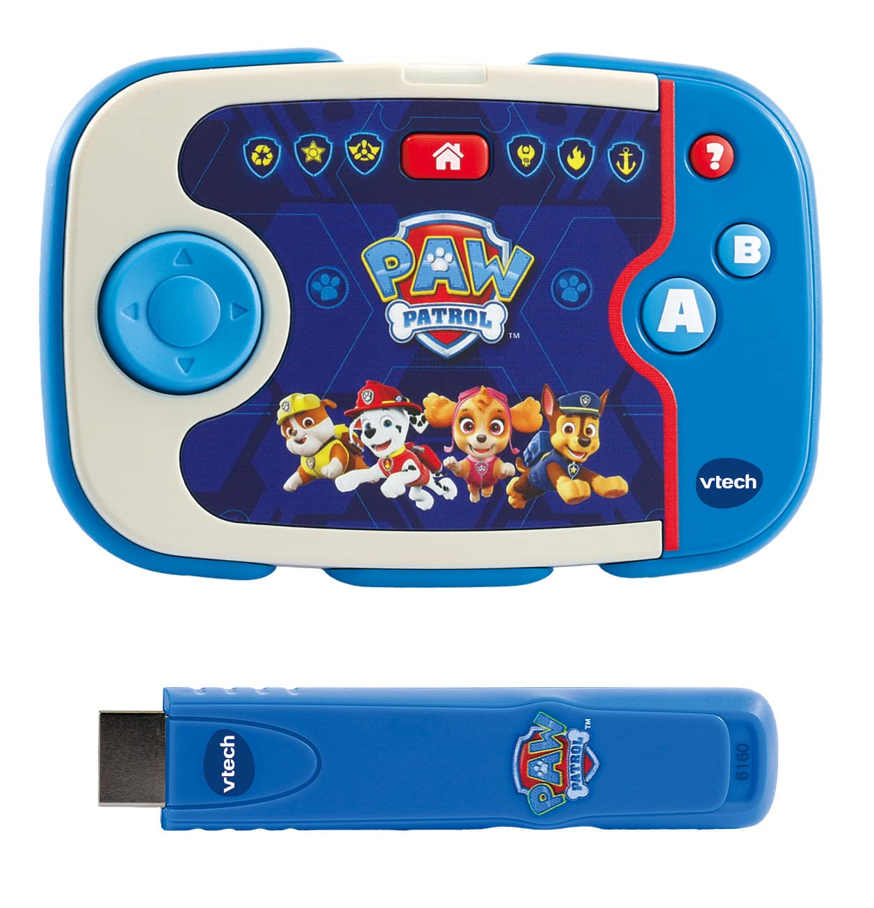 VTech ABC Smile TV - PAW Patrol Lernkonsole - Kabellose Spielkonsole mit HDMI-Stick für den Fernseher - Mit 12 Missionen für stundenlangen Lernspaß - Für Kinder von 3-7 Jahren
