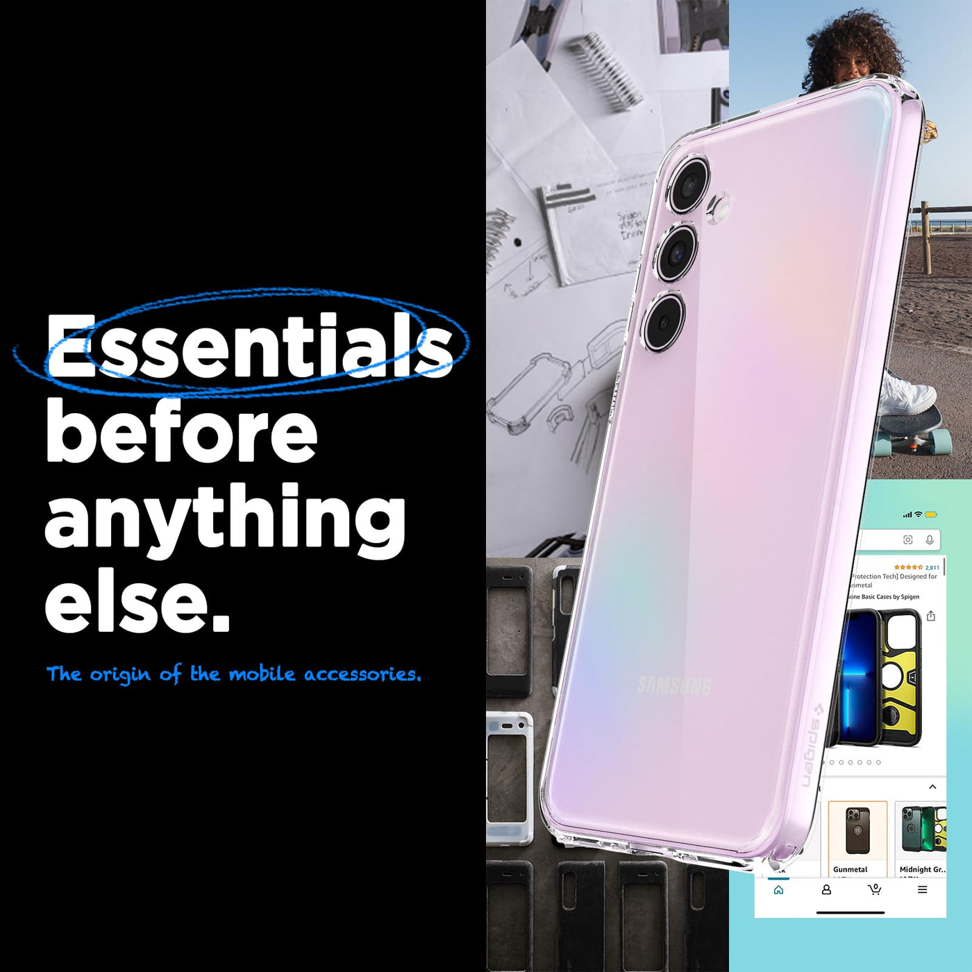 Spigen Ultra Hybrid Hülle Kompatibel mit Samsung Galaxy A35 5G -Crystal Clear