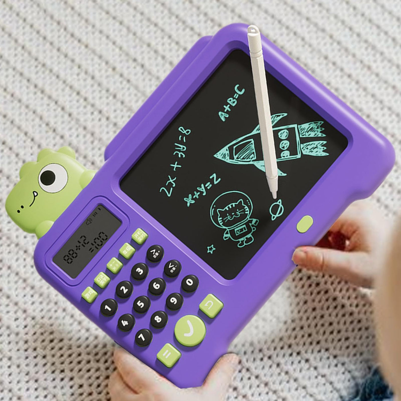 Lernspielzeug zum Zeichnen, LCD-Schreibtablett - LCD-Zeichen- und Schreibtablett 2-in-1-Elektrospielzeug,Löschbarer Zeichenblock National Learning Doodle Board Lernspielzeug für Kleinkinder